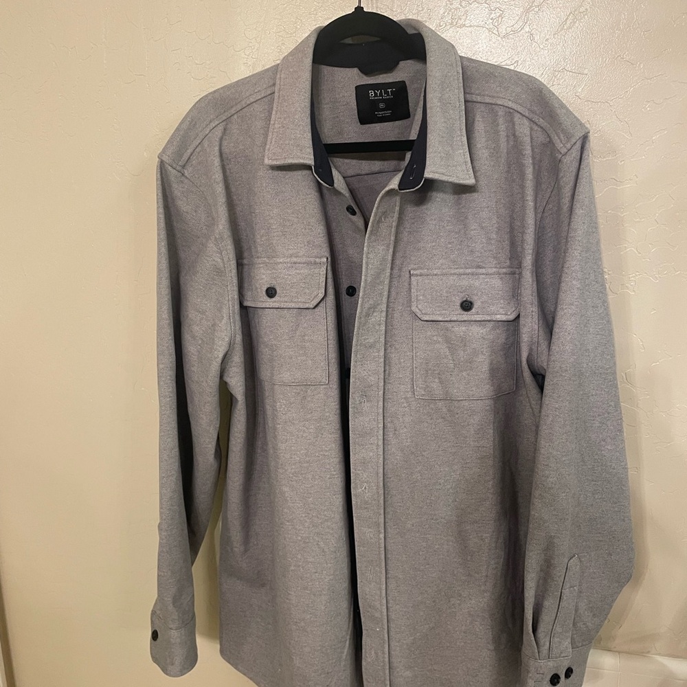 BYLT Basics Men's Heather Gray Shirt Jacket